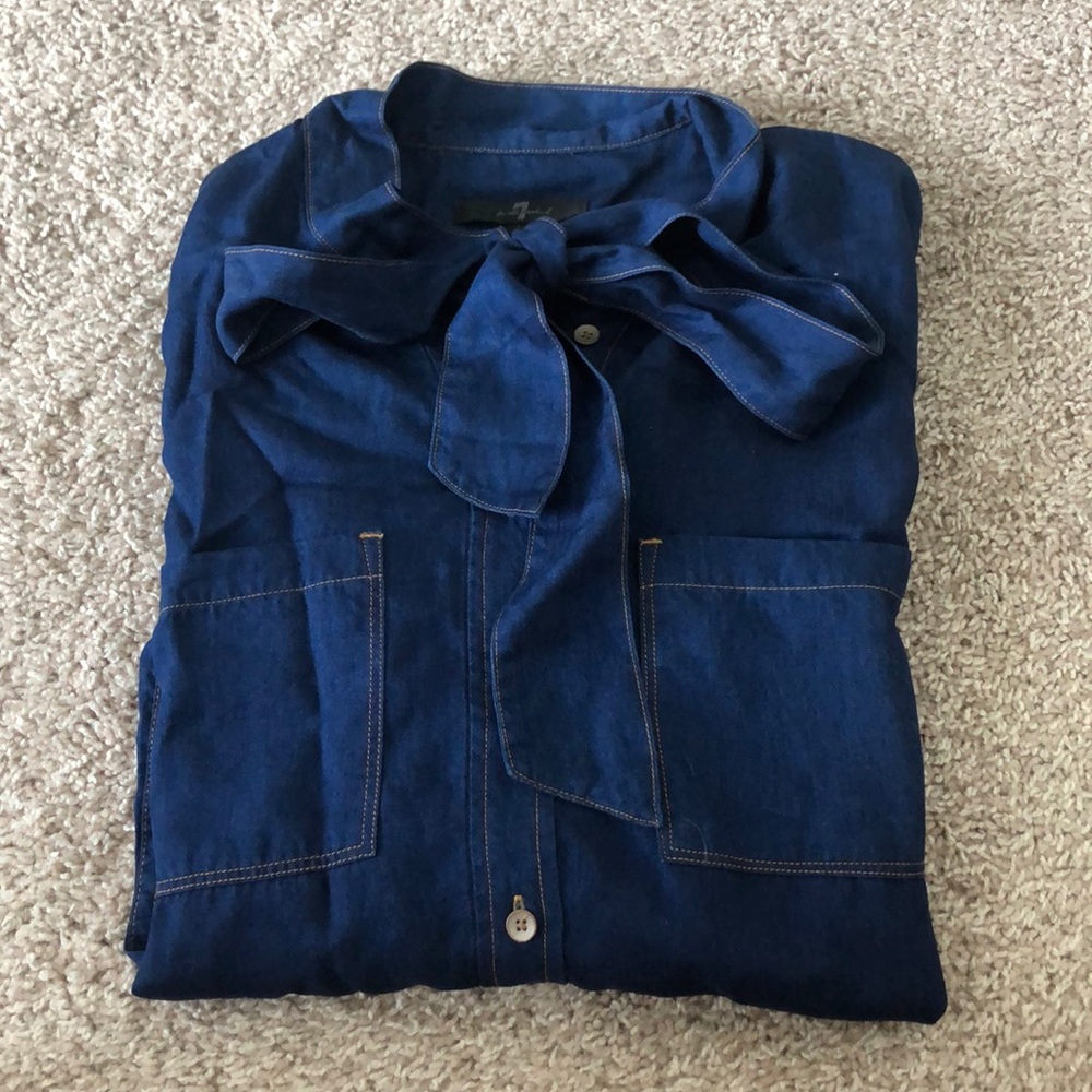 7 For All Mankind Chambray Button Down